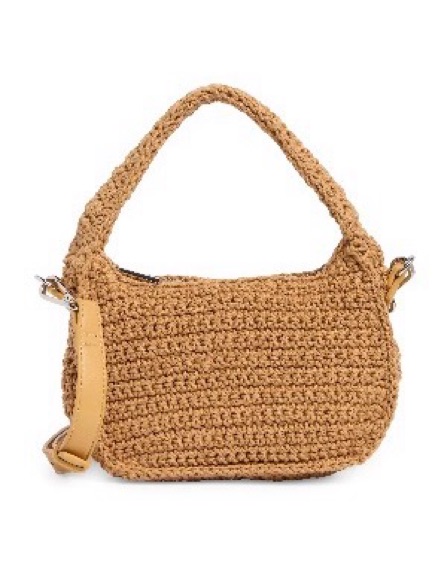 Bcbg Woven Mini Hobo Bag In Tea